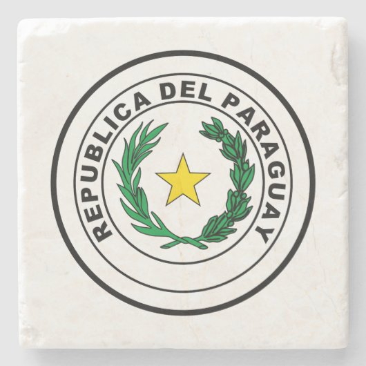 Verzegeling van Paraguay Stenen Onderzetter (Voorkant)