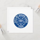 Verzegeling van suikerland (Texas) Kaart (Voorkant / Achterkant in situ)