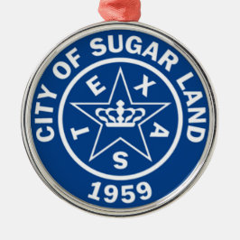 Verzegeling van suikerland (Texas) Metalen Ornament