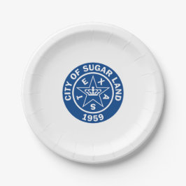 Verzegeling van suikerland (Texas) Papieren Bordje