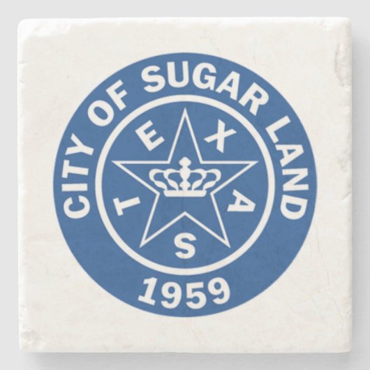 Verzegeling van suikerland (Texas) Stenen Onderzetter (Voorkant)