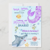 Verzegelingen voor zeemeermin en uitnodiging voor  (Voorkant)