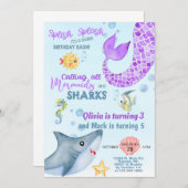 Verzegelingen voor zeemeermin en uitnodiging voor  (Voorkant / Achterkant)