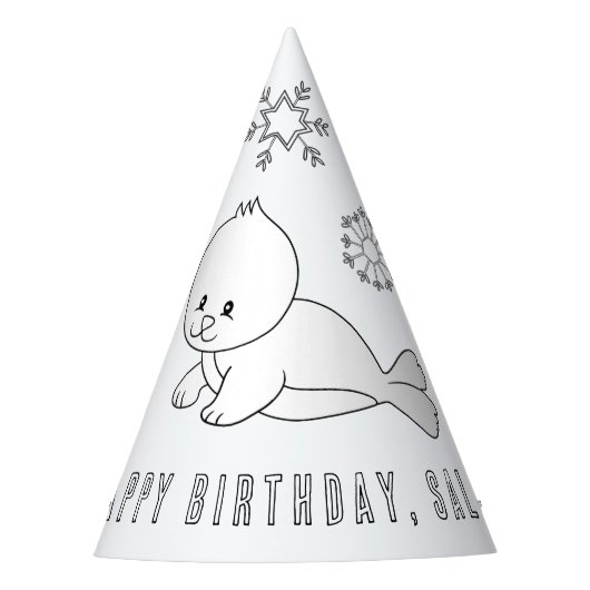 Verzegelpartij - Kleur uw eigen Pet Feesthoedjes (Voorkant)