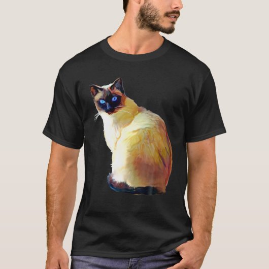 Verzegelpunt Siamese kattenolie T-shirt (Voorkant)