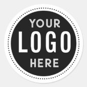 Verzegelteken voor de Logo-envelop toevoegen Ronde Sticker (Voorkant)