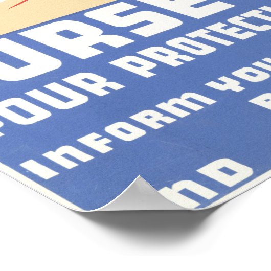 Verzeker de Baby Uw Bescherming tegen het probleem Poster (Hoek)