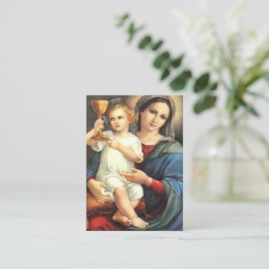 Verzekering Edel Bloed van Jezus Prayer Visitekaartje (Staand voorkant)