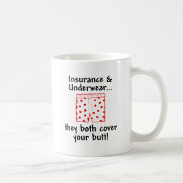 Verzekering en ondergoed - ze dekken allebei je ma koffiemok