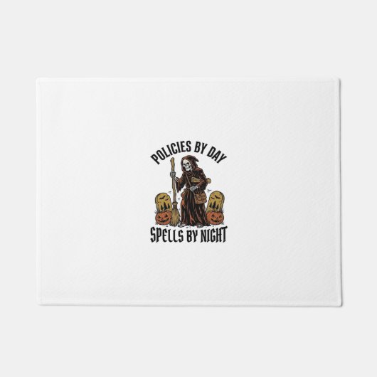Verzekering Heks Shirt Grappig Halloween Agent Gra Deurmat (Voorkant)