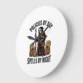 Verzekering Heks Shirt Grappig Halloween Agent Gra Grote Klok (Hoek)