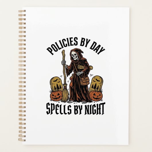 Verzekering Heks Shirt Grappig Halloween Agent Gra Planner (Voorkant)