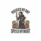 Verzekering Heks Shirt Grappig Halloween Agent Gra Sticker (Voorkant)