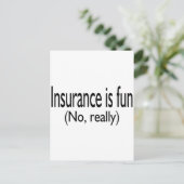 Verzekering is niet echt goed briefkaart (Staand voorkant)