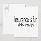 Verzekering is niet echt goed briefkaart (Voorkant / Achterkant)