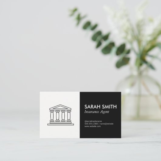 Verzekering / makelaar / makelaar visitekaartje (Staand voorkant)