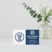 Verzekering / makelaar | QR-scancode Visitekaartje (Staand voorkant)