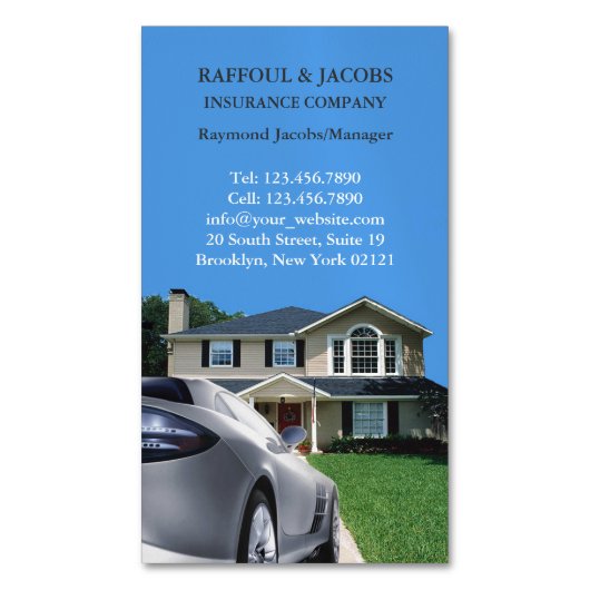 Verzekeringen Magnetisch Visitekaartje (Voorkant Verticaal)