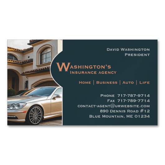 Verzekeringen Magnetisch Visitekaartje (Voorkant)