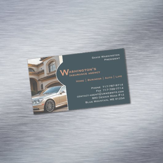 Verzekeringen Magnetisch Visitekaartje (Voorbeeld)