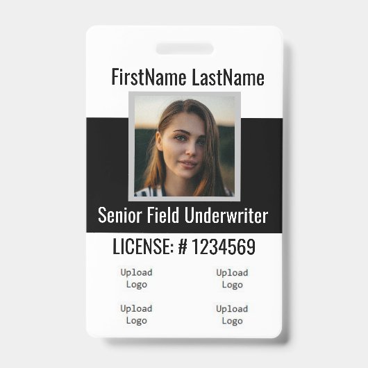 Verzekeringsagent badge voor- en achterzijde (Voorzijde)