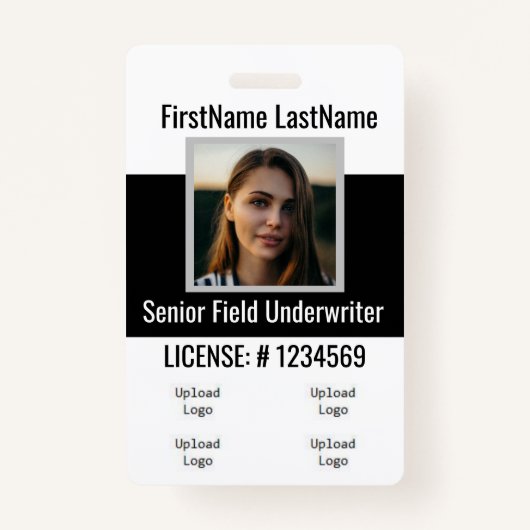 Verzekeringsagent badge voor- en achterzijde (Voorkant)