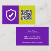 Verzekeringsagent Custom QR Visitekaartje (Voorkant / Achterkant)