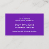 Verzekeringsagent Custom QR Visitekaartje (Achterkant)