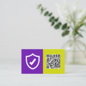 Verzekeringsagent Custom QR Visitekaartje (Staand voorkant)