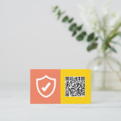 Verzekeringsagent Custom QR Visitekaartje (Staand voorkant)
