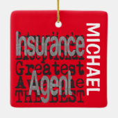 Verzekeringsagent Extraordinaire CUSTOM Keramisch Ornament (Achterkant)