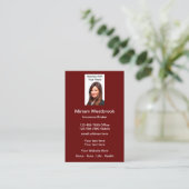 Verzekeringsagent Fotosjabloon Visitekaartjes (Staand voorkant)