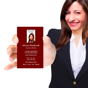 Verzekeringsagent Fotosjabloon Visitekaartjes