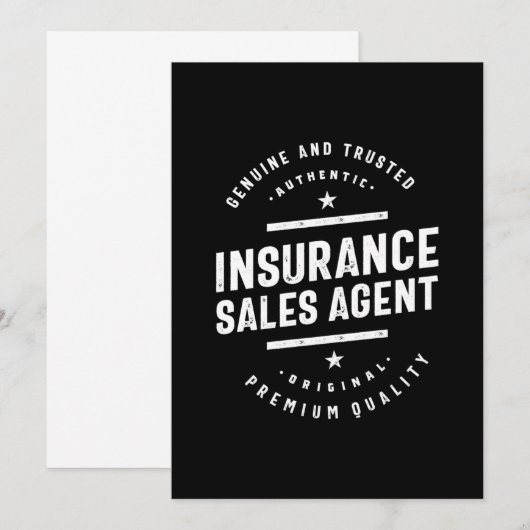 Verzekeringsagent Functietoestel Kaart (Voorkant / Achterkant)