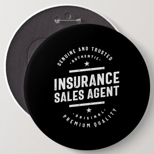 Verzekeringsagent Functietoestel Ronde Button 6,0 Cm (Voorkant /achterkant)