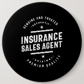Verzekeringsagent Functietoestel Ronde Button 6,0 Cm (Voorkant)