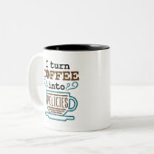 Verzekeringsagent ik maak koffie in beleid tweekleurige koffiemok (Voorkant links)