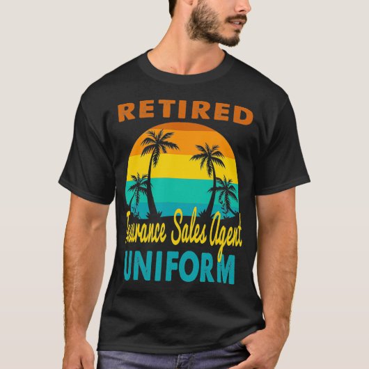 Verzekeringsagent in ruste Uniform Tropisch Ret T-shirt (Voorkant)
