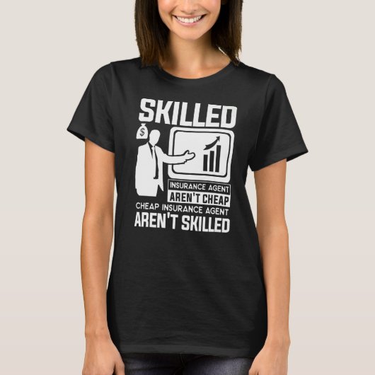 Verzekeringsagent is geen goedkope actuaris t-shirt (Voorkant)