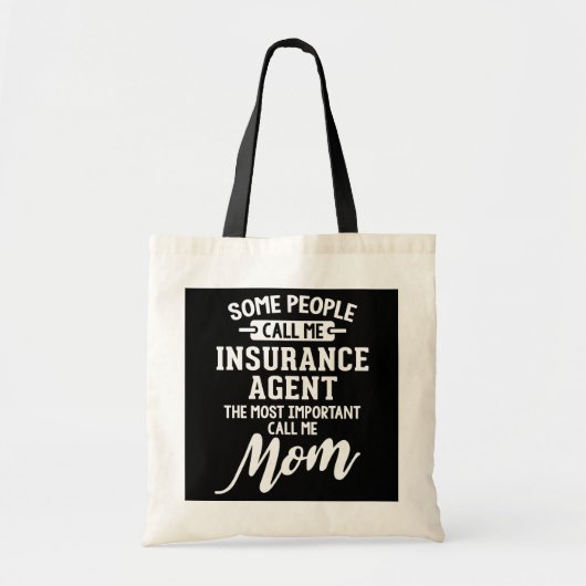 Verzekeringsagent Mam Gift Bel me Mam Tote Bag (Voorkant)