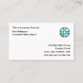 Verzekeringsagent moderne eenvoudige Visitekaartje (Voorkant)