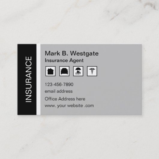 Verzekeringsagent Multi Line Rep Visitekaartje (Voorkant)