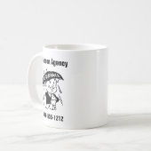 Verzekeringsagent of Agency 2 Side aanpassen Koffiemok (Voorkant links)