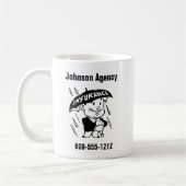 Verzekeringsagent of Agency 2 Side aanpassen Koffiemok (Links)