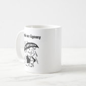 Verzekeringsagent of -agentschap aanpassen koffiemok (Voorkant links)