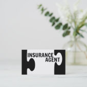 Verzekeringsagent puzzelstuk Visitekaartje (Staand voorkant)