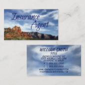 Verzekeringsagent Schilderachtig woestijnachtergro Visitekaartje (Voorkant / Achterkant)