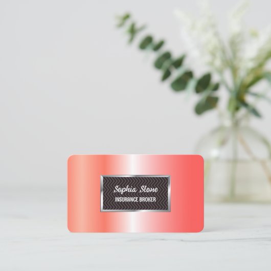 Verzekeringsagent Visitekaartje (Staand voorkant)