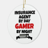 Verzekeringsagent voor Day Gamer by Night Keramisch Ornament (Links)