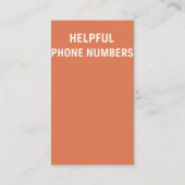 Verzekeringsagent - Voordeel Visitekaartje (Achterkant)